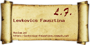 Levkovics Fausztina névjegykártya